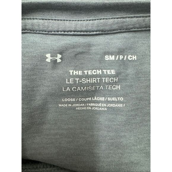 Under Armour The Tech Tee Loose Fit Grey Short Sleeve Tee Size Small - Picture 4 of 7